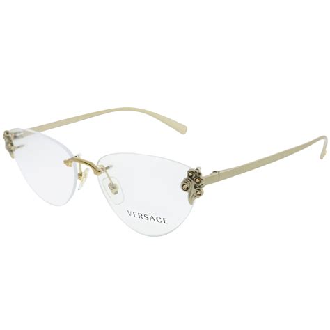 black versace reading glasses|rimless Versace eyeglasses.